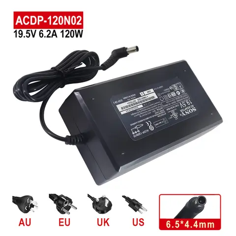 Adattatore CA 19,5 V 6,2 A 120 W per TV LED Sony KDL-50W790B ACDP-120N02 ACDP-120N01 ACDP-120E01 ACDP-120E02 Caricatore per laptop