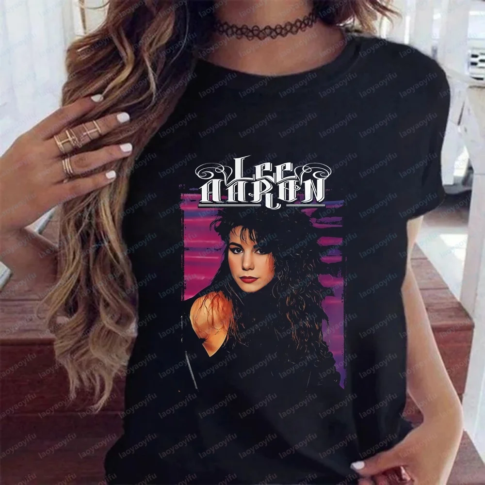 Lee Aaron - Summer Trend Harajuku Short-Sleeved Men's and Women's Universal Shirt Pattern Large-Sized Comfortable T-Shirt