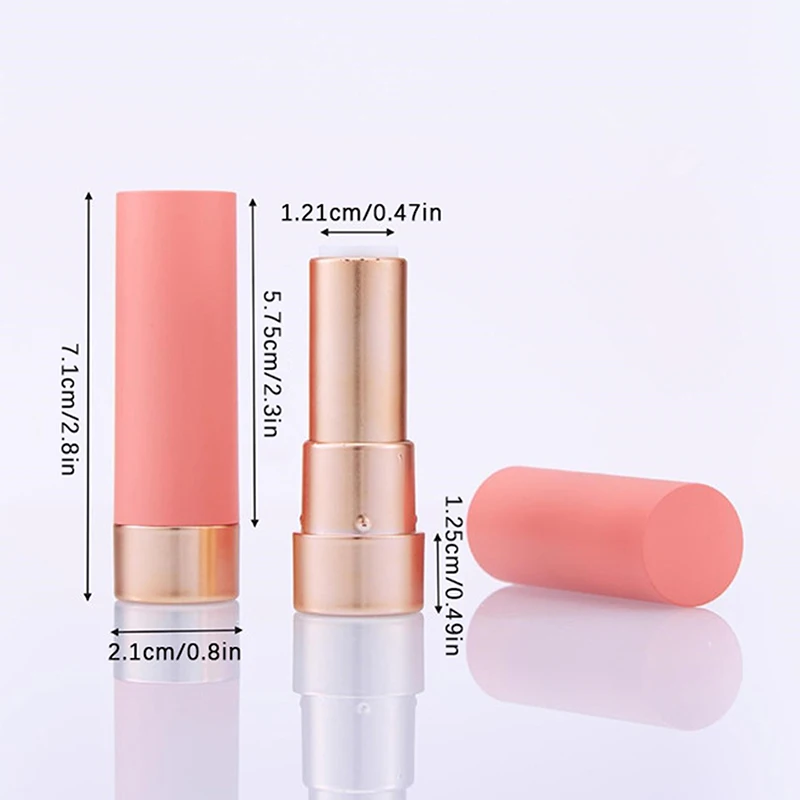 Tubo de lápiz labial rellenable, contenedor de bálsamo labial, contenedores de cosméticos vacíos, contenedor de loción, botella de viaje, 3,6g