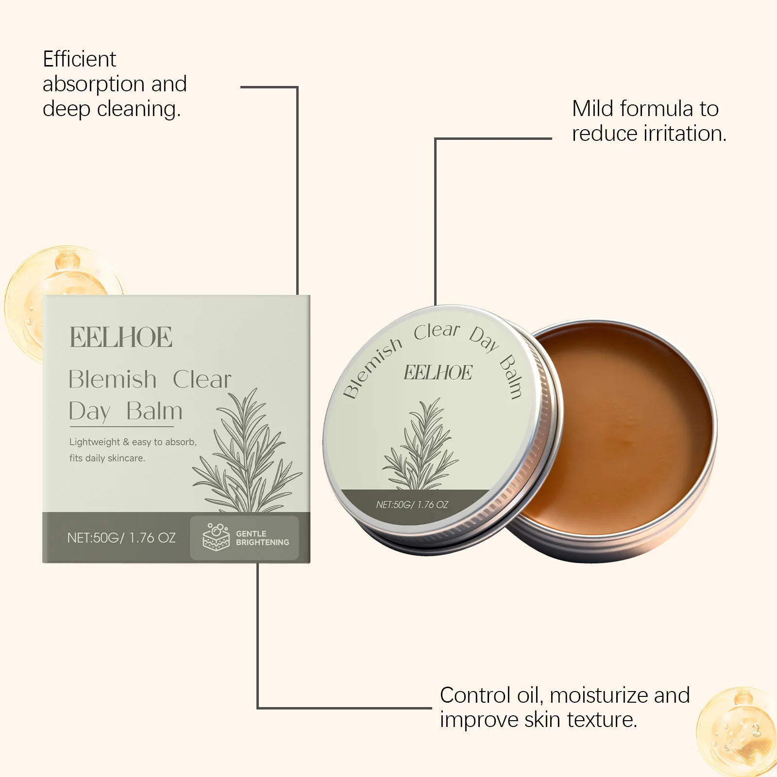 EELHOE كريم التحكم في زيت الوجه تدليك البشرة سطع بريق أبيض تبييض تقليل الخطوط الدقيقة تخفيف جفاف كريم ترطيب الوجه