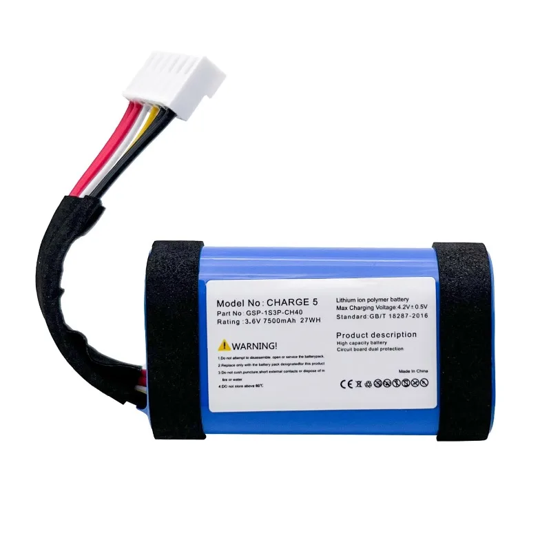 GSP-1S3P-CH40 Replacement Battery For JBL Charge 5 Charge 4Q Bluetooth Speaker 3.6V 7500mAh Brand New High Quality