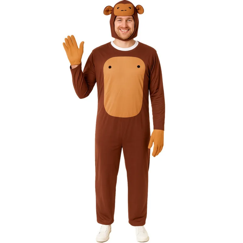 

New Halloween Cosplay Adult Stage Performance Costume Small Animal Cosplay Costume Monkey Role Play Party Costume
