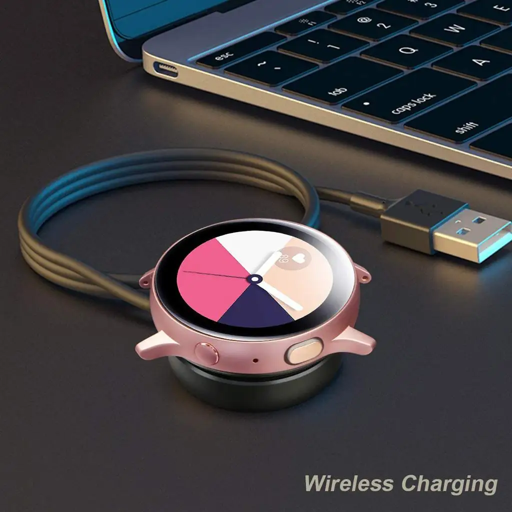 كابل شاحن متوافق مع الساعة، محول شاحن USB بديل، قاعدة شحن وسلك شحن و2