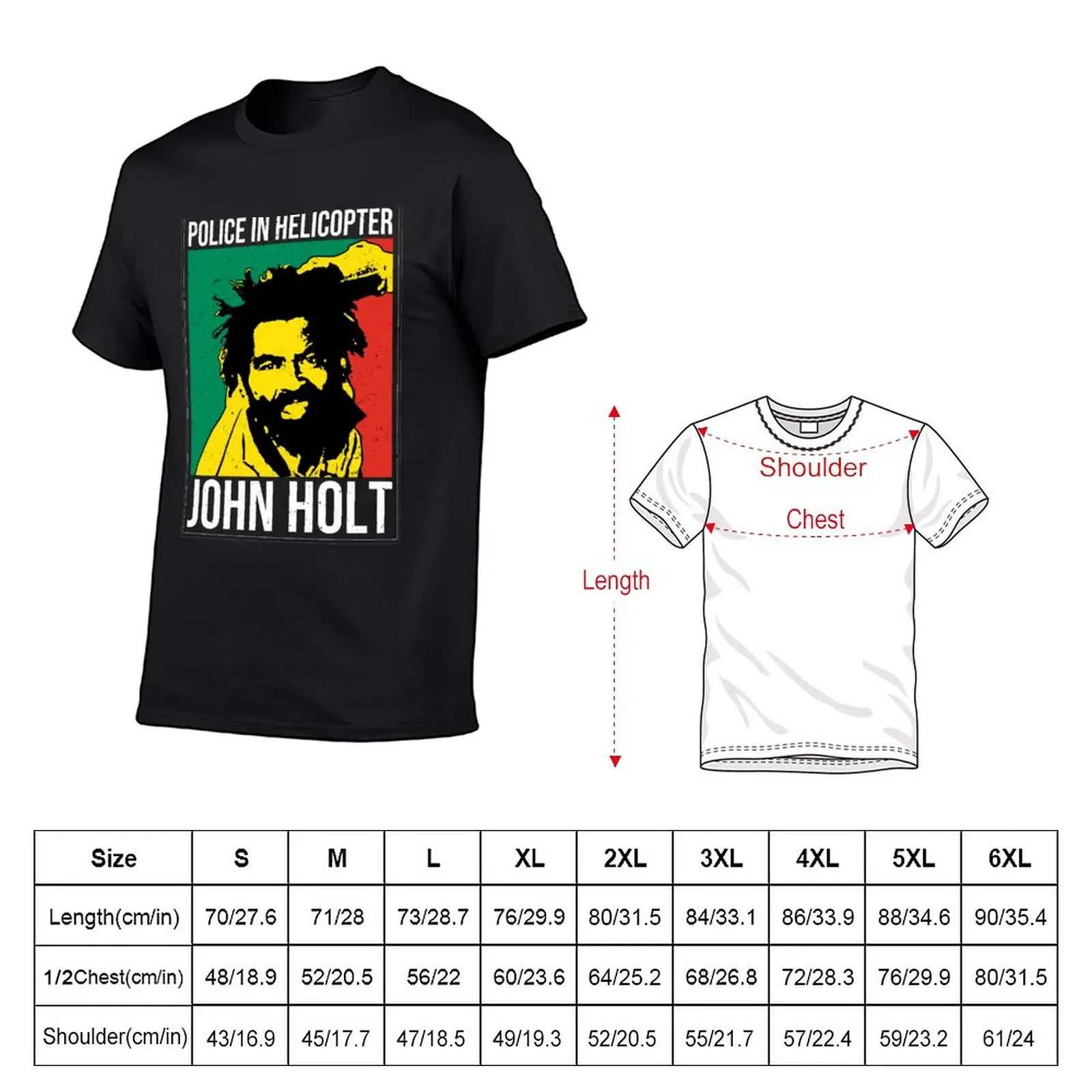 New Police In Helicopter - John Holt T-Shirt Blouse cute tops mens graphic t-shirts big and tall