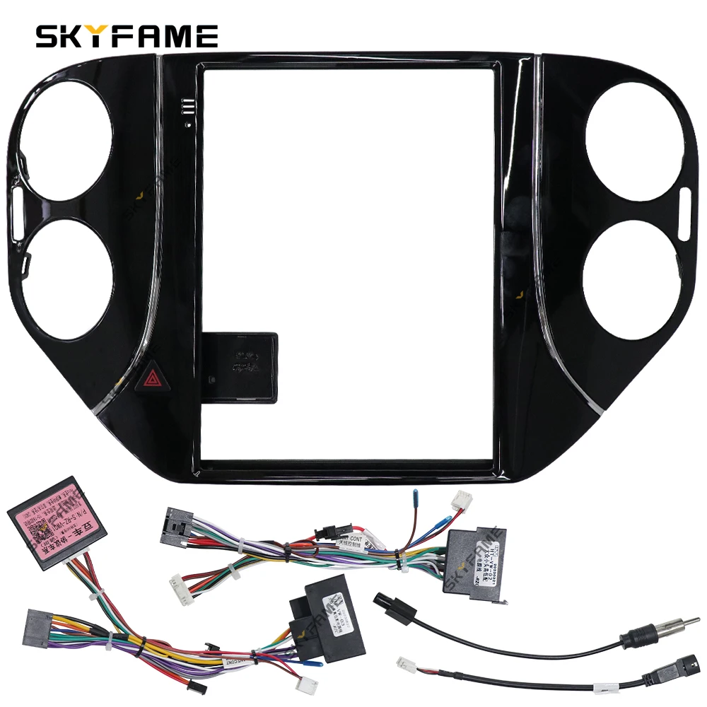 

SKYFAME 9,7-дюймовый автомобильный рама, адаптер для лицевой панели Tesla Style Android, комплект панели для приборной панели для Volkswagen Tiguan