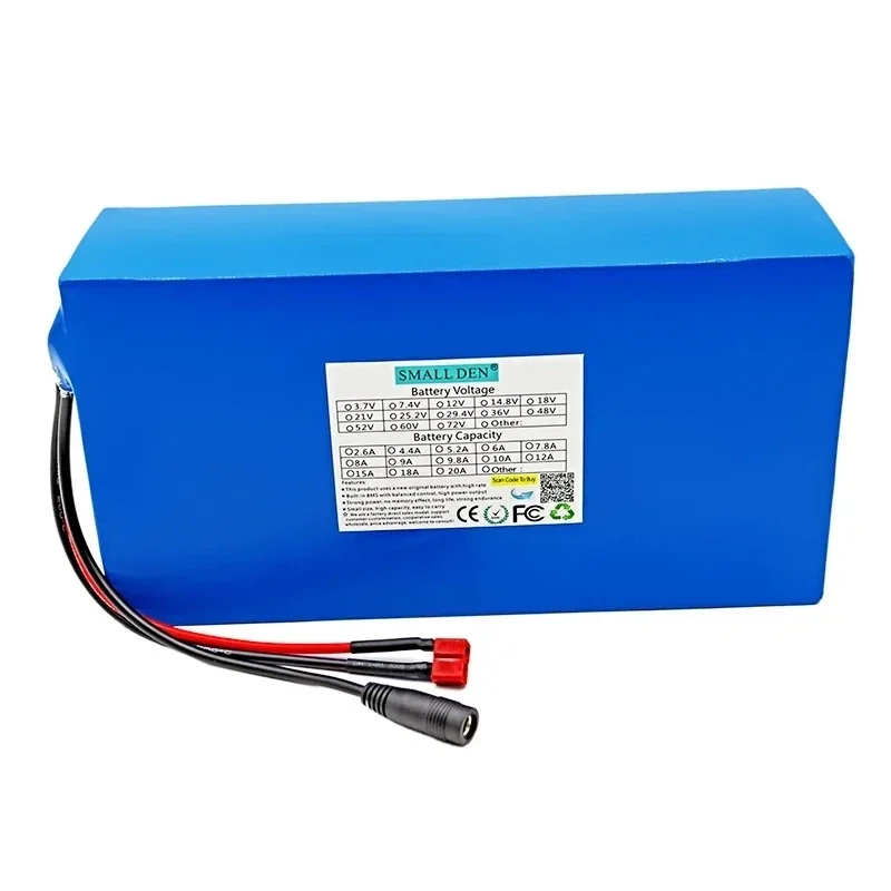 New 48V 25ah 10AH lithium-ion battery pack 13S5P 21700 suitable for 0-1500W motors, with built-in BMS rechargeable battery pack