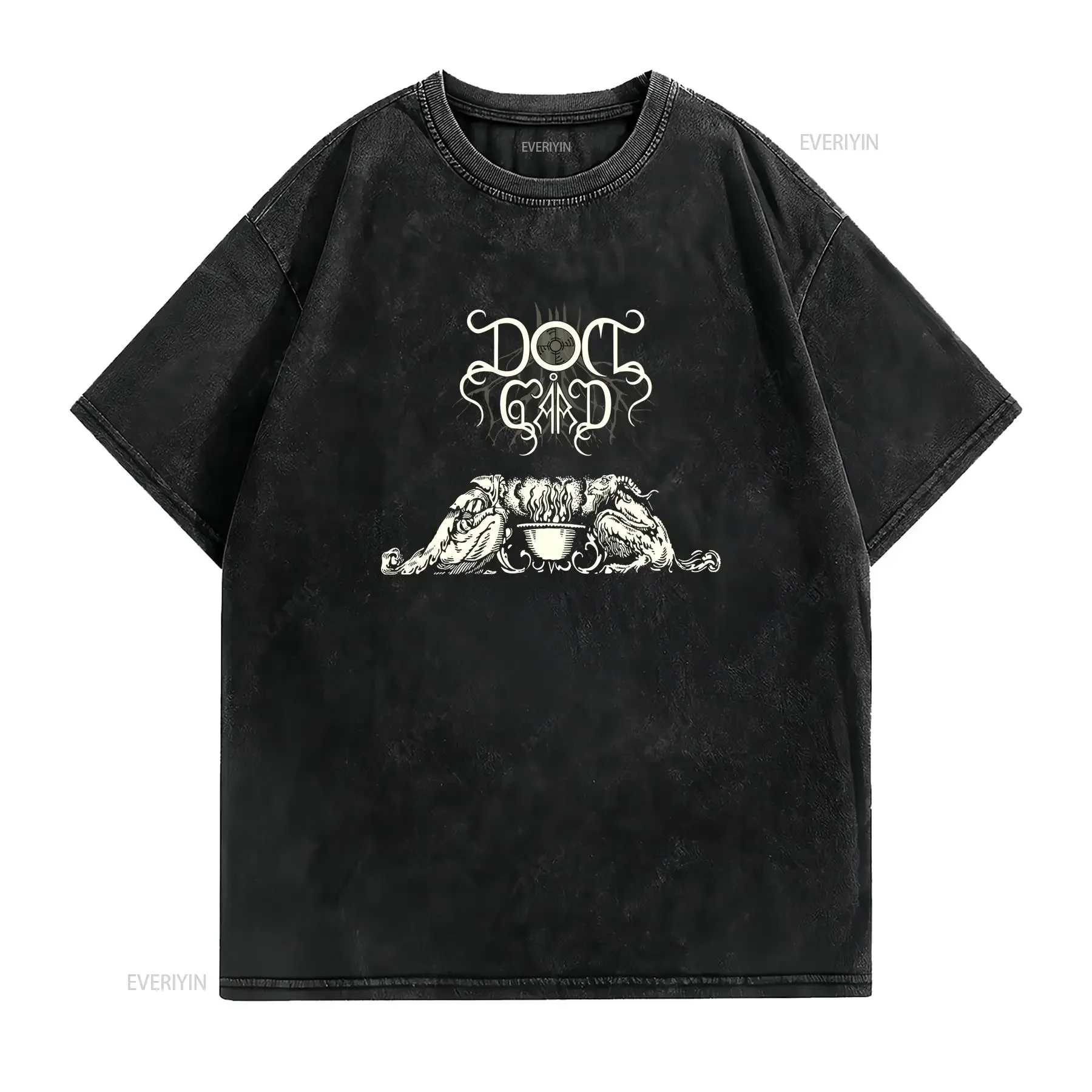 DOMGARD T Shirt XL The Chasm Inquisition Urgehal Urfaust Empyrium vintage Washed Top For Everyday Wear Casual Breathable
