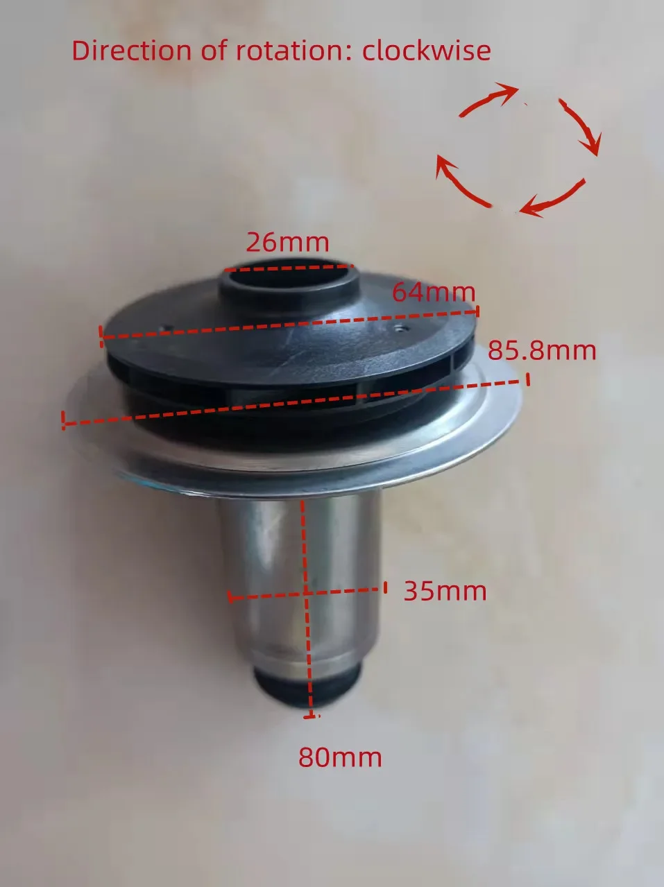 Rotor de moteur de pompe de surpoids de cowblowai d'eau de bomicrophone à gaz, feuilles d'eau pour appliquer à RSL15, PREMIUM-3