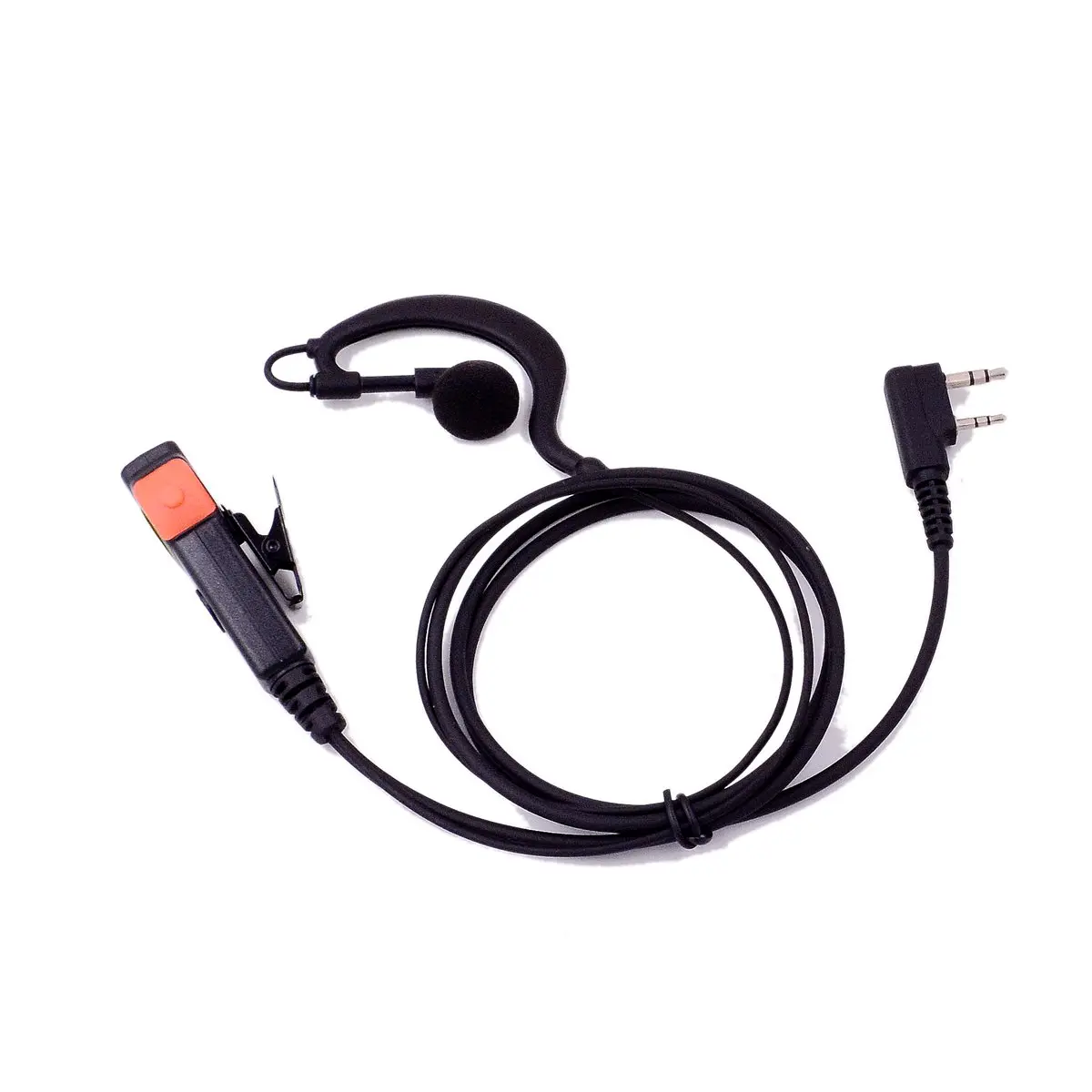 Smile Shoulder PTT Earpiece K type for Kenwood TYT WOUXUN Radio Headset & 1.2Meter Bold Cable Clip Microphone Mic