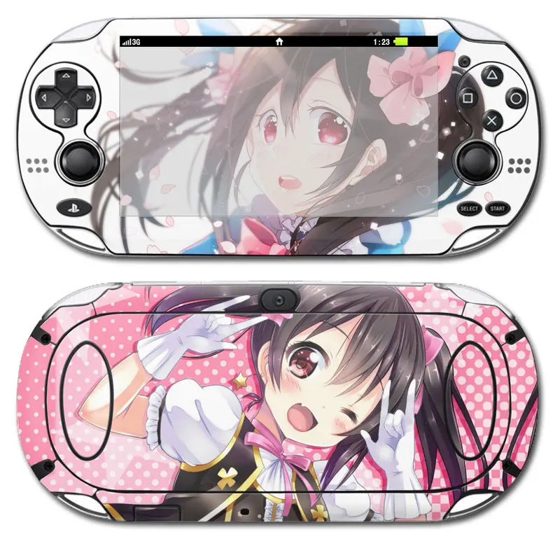 Stylish Design Vinyl Decal Skin Sticker For PSP Vita1000 Gaming Console Cute cartoon style customized