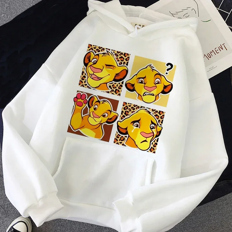 Funny Lion Anime Hoodies Unisex Kawaii Women\'s Sweatshirts Cartoon Graphic Long Sleeve Hoodie Harajuku Hoody Streetwear Female