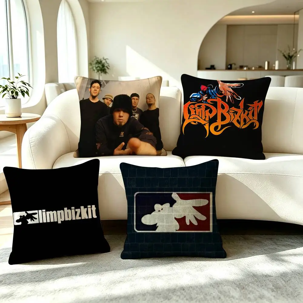 Limp Bizkit Rap Rock Band Pillow Case Square Double-Sided Sofa Cushion Cover Bedroom Bedside Pillow