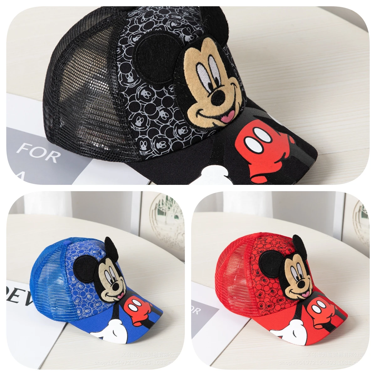 

Disney Mickey Mouse Children's Hats Cartoon Three-dimensional Baseball Cap for Baby Boys Summer Outdoor Sunblock Hat Duck Cap