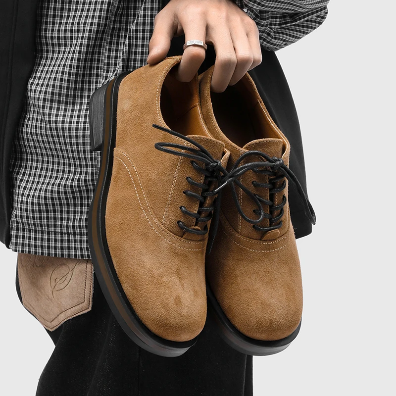 casual-leather-shoes-men's-formal-business-thick-bottom-wedding-groom-shoes-round-head-british-style-lace-up-commuter