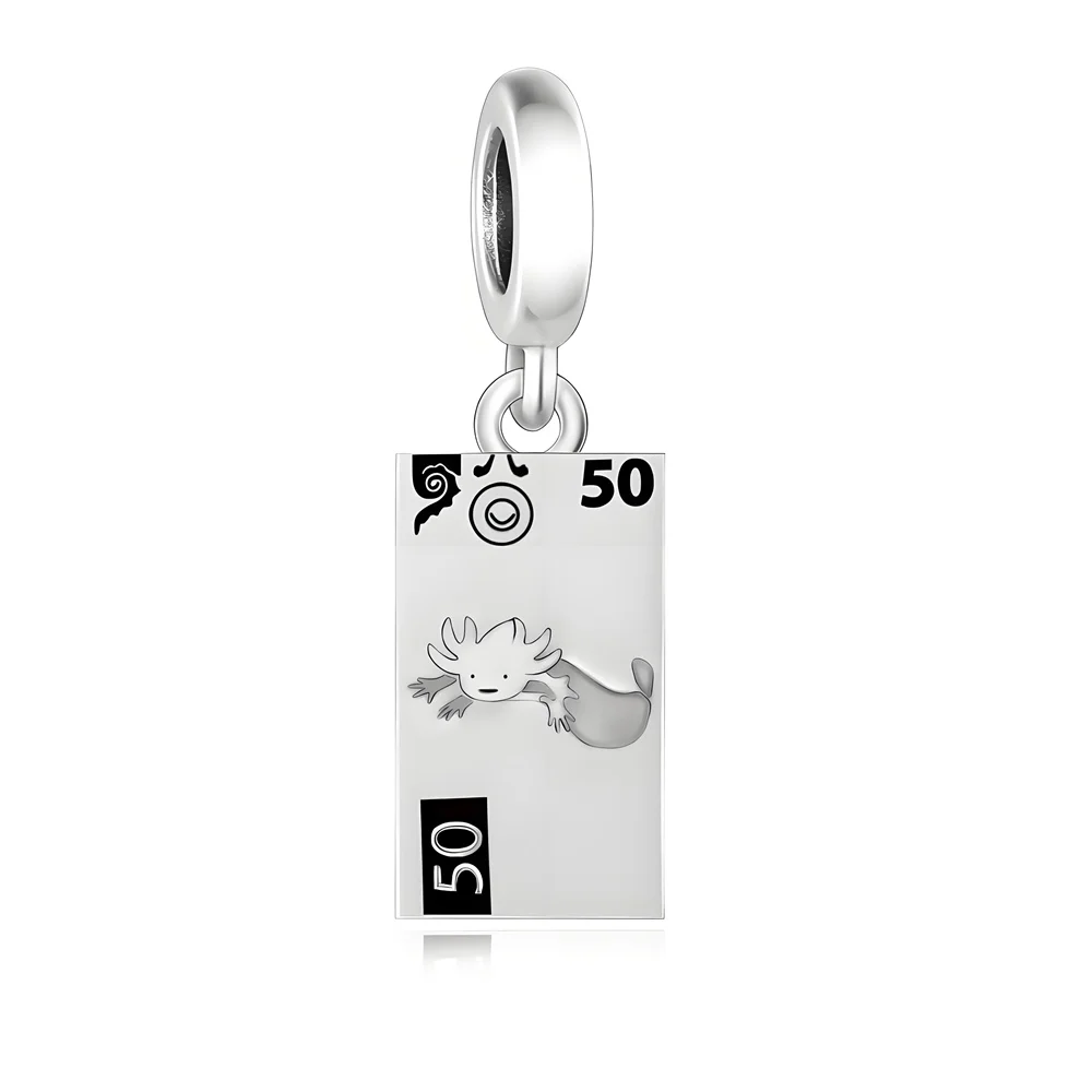 FC Jewelry Fit Original Charm Bracelet  925 Sterling Silver Axolotl 50 Money Peso Mexicano Pendant Bead For Making Berloque DIY