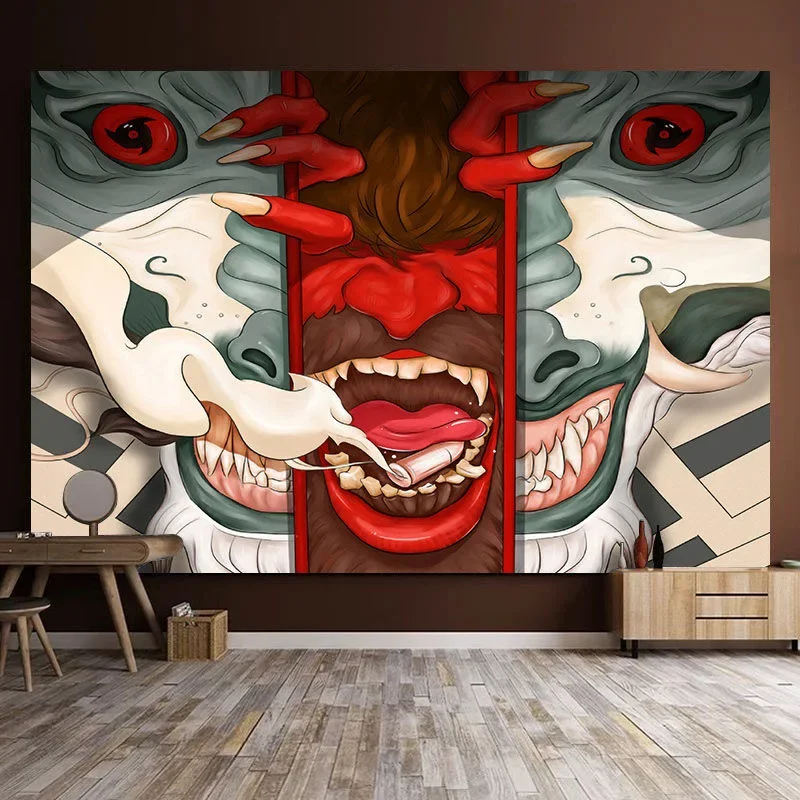 Japanische Dekoration Teen Indie Anime Zimmer Tapisserie Wandbehang Esoterik Kawaii Makramee Poster Hexe