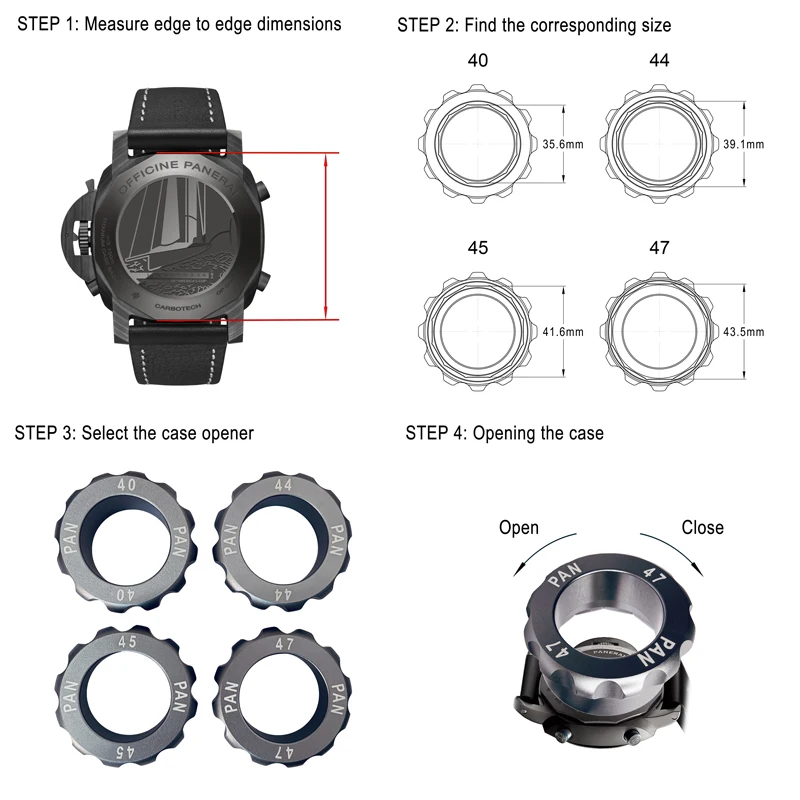 Watch Opener Die，Watch Case Opener for Watch Making and Repair，Watch Cover Watch Case Opener For opening Panerai watches image 2