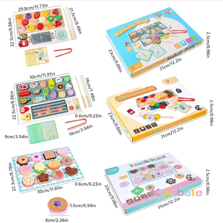 Montessori créatif multicolore bricolage Dessert crème glacée jouer maison jouet Parent-enfant interactif motricité Fine jouet cadeau de noël