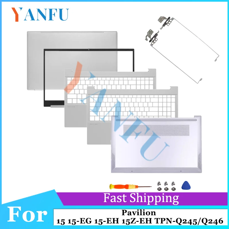 

Replace Cover For Pavilion 15 15-EG 15-EH 15Z-EH TPN-Q245/Q246 LCD Back Cover Front Bezel Palmrest Bottom Case Hinges Silver
