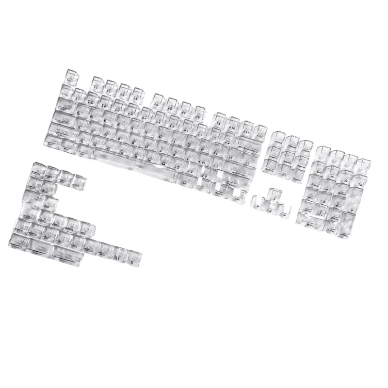 2025 New Full Set of 132PCS Clear Keycaps 10mm For 61/68/75/84/87/89/96/98/100/104/108 Various Keyboard Layouts