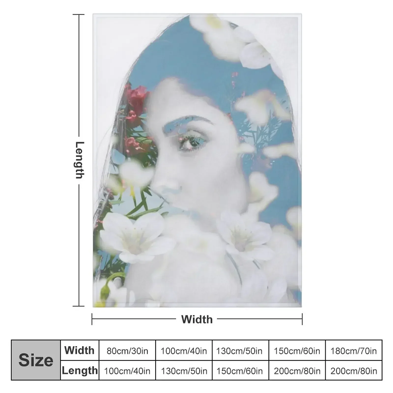 New Como la Flor Silhouette with Flowers Throw Blanket warm winter Polar Blankets