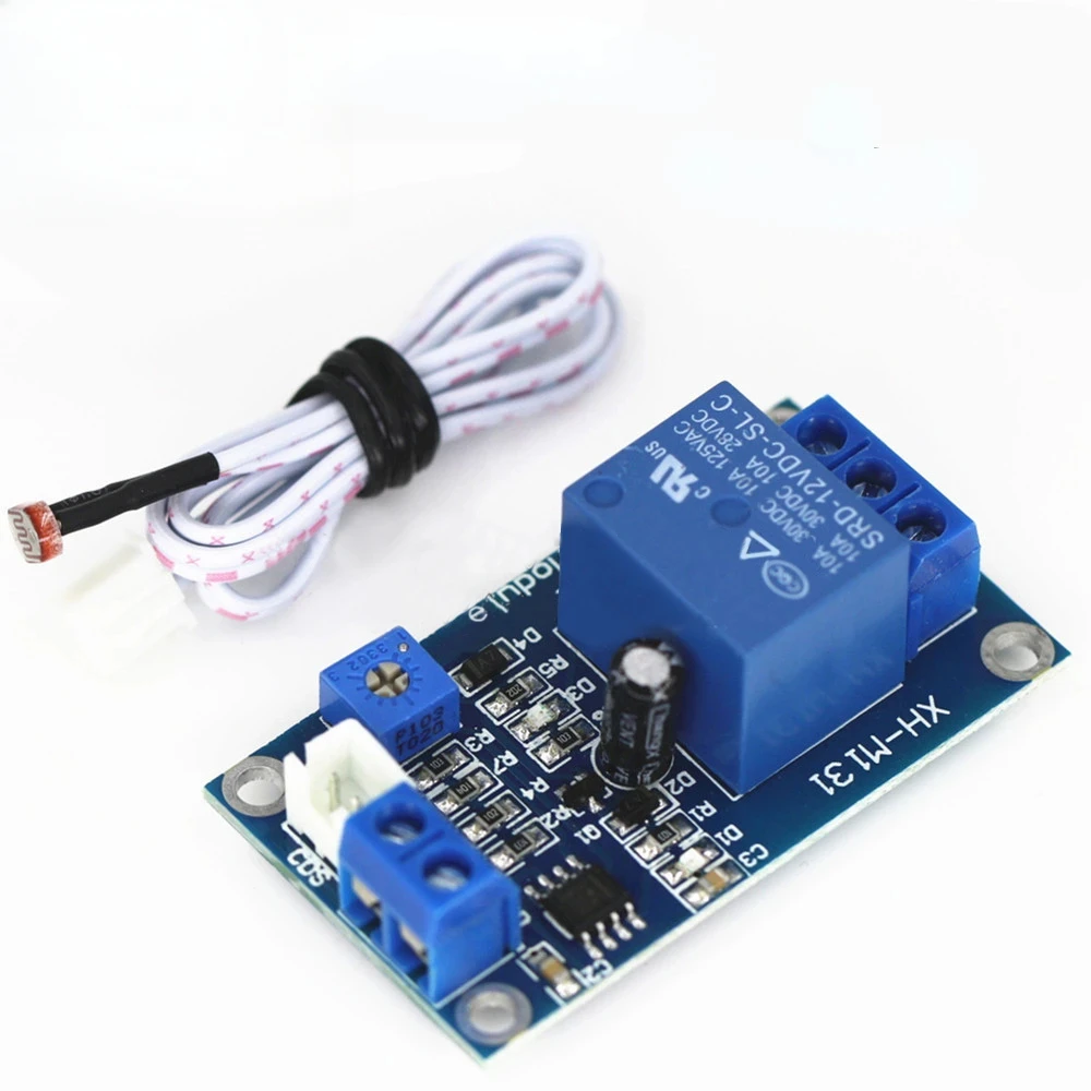 Module de relais de photorésistance 5 V / 12 V XH-M131, interrupteur de contrôle de la lumière et capteur de détection – Compatible Raspberry Pi