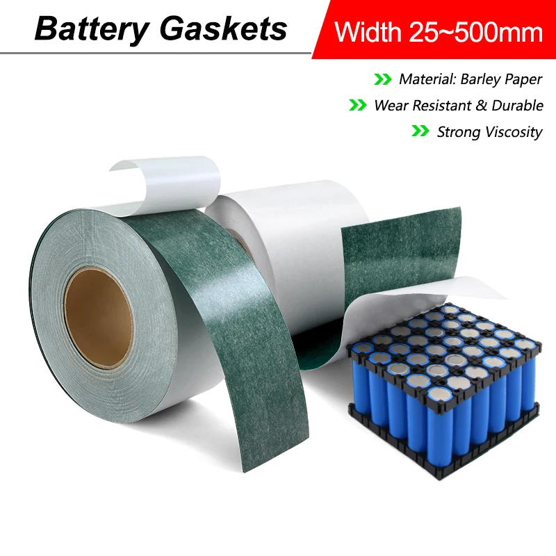

1~50m 18650 Battery Insulation Gaskets Barley Paper Width 25~500mm Cell Li-ion Battery Adhesive Glue Fishing Tape Insulated Pads