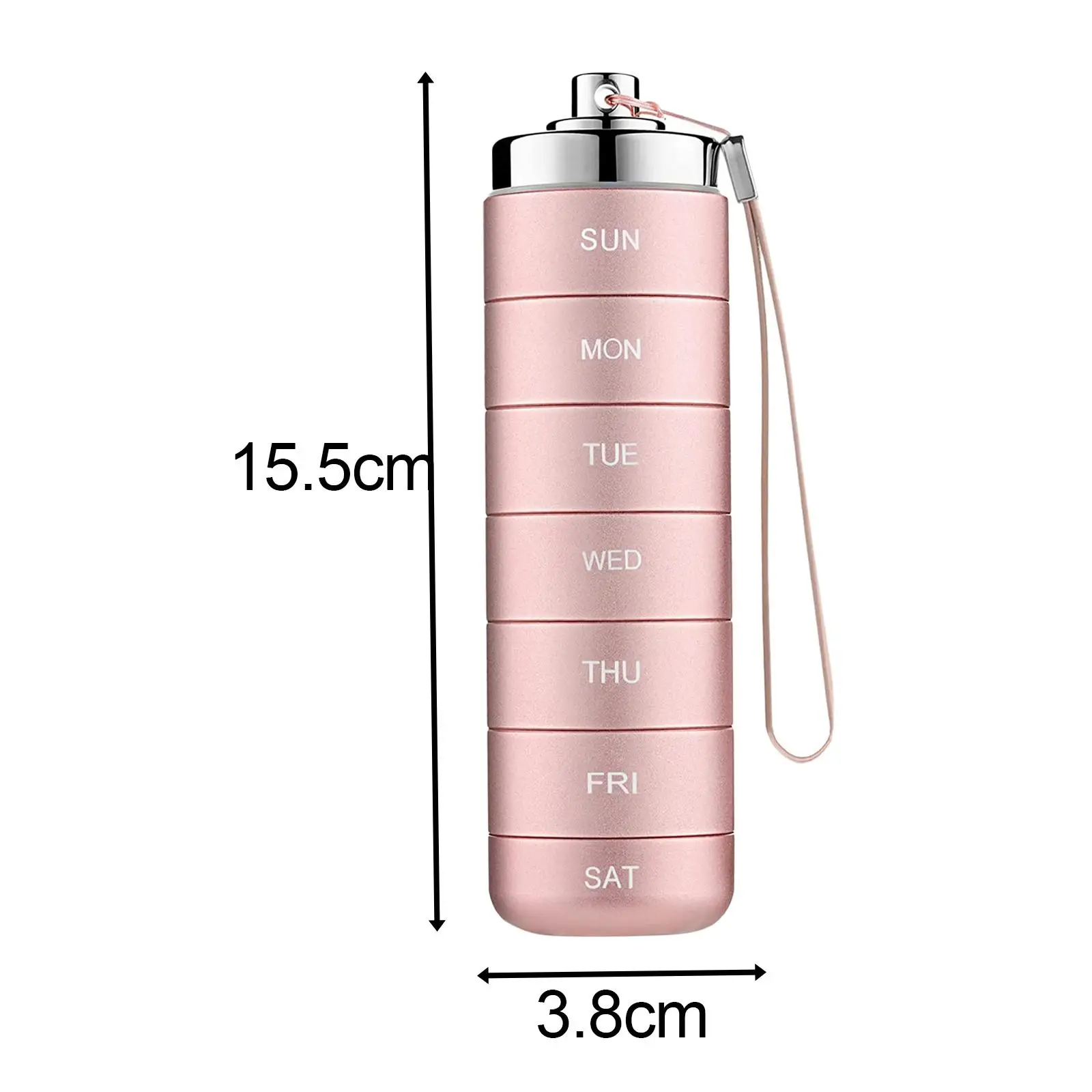 Tablet Case Tablet seven days Reminder Organizer Aluminium Alloy Tablet Box for Camping