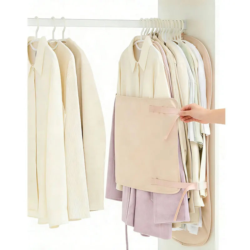 

2/1pcs Clothes Compressed Board Foldable Fabric Compression Storage Bags with Dust Cover - Wardrobe Organizer Space-Saving Home