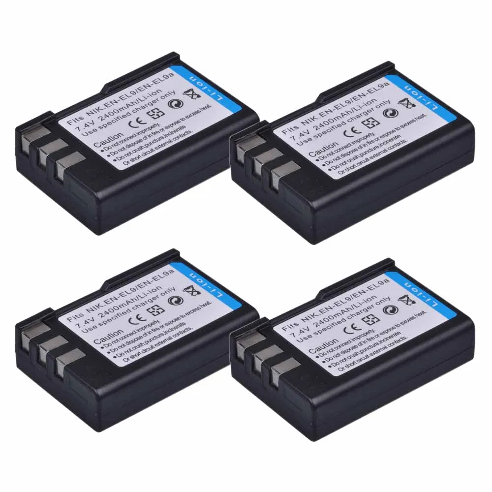 2400mAh EN-EL9 EN EL9A Bateria EN-EL9A Battery EN EL9 EL9A ENEL9 Batteries for Nikon D40 D40X D60 D3000 D5000 Camera Accessories