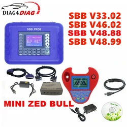 Newest SBB V48.99 Key programmer Mini Zed Bull SBB V33.02 Auto Key programmer multi-langauge CK-100 Car Key Maker