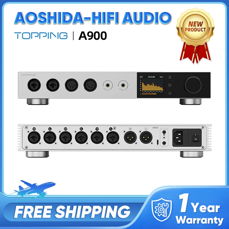 

TOPPING A900 Ultra-Flagship Headphone Amplifier A full range of headphone outputs with Remote Control