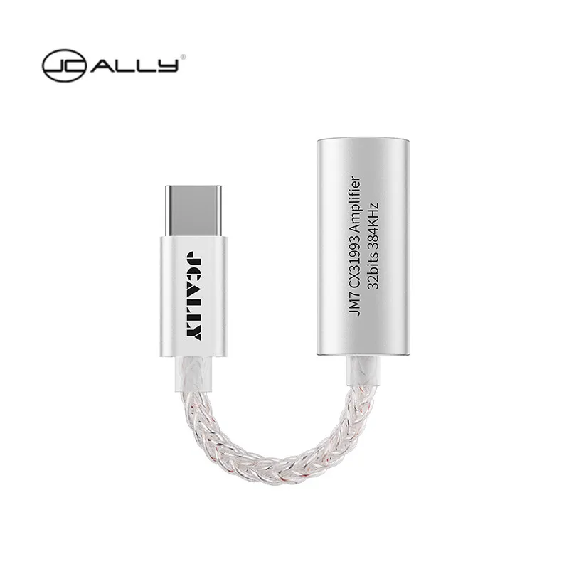 JCALLY JM7 USB TypeC/Light-ning To 3.5mm Digital Audio Cable DAC CX31993 For Android/Apple Adapter Decode Amp 32bit/384KHz