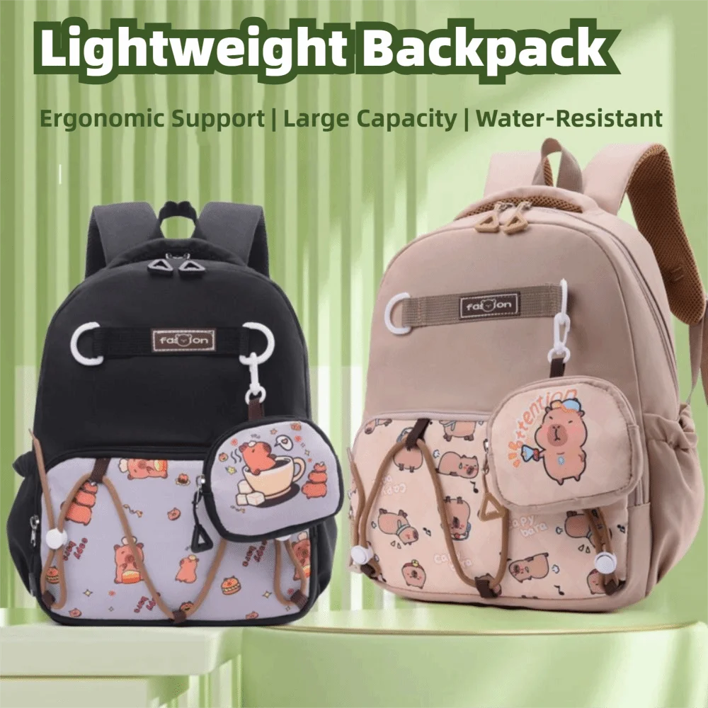 

Large Capacity Cute Kids Backpacks Adjustable Straps Fashionable Cartoon Nursery Backpack Zipper Lightweight Double Shoulder Bag