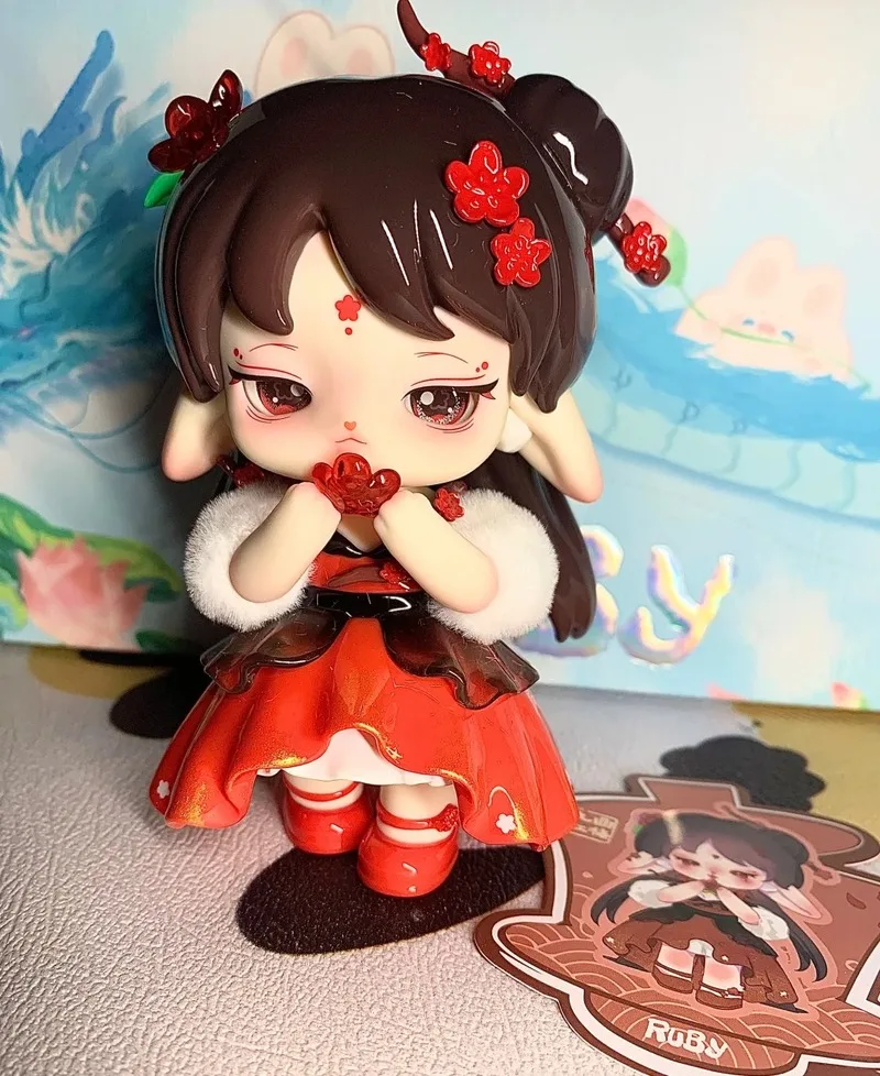 Anime Character Ruby Tea Fairy House Series Blind Box Cute Doll Model Desktop Car Ornament Collection, Children'S Surprise Chri