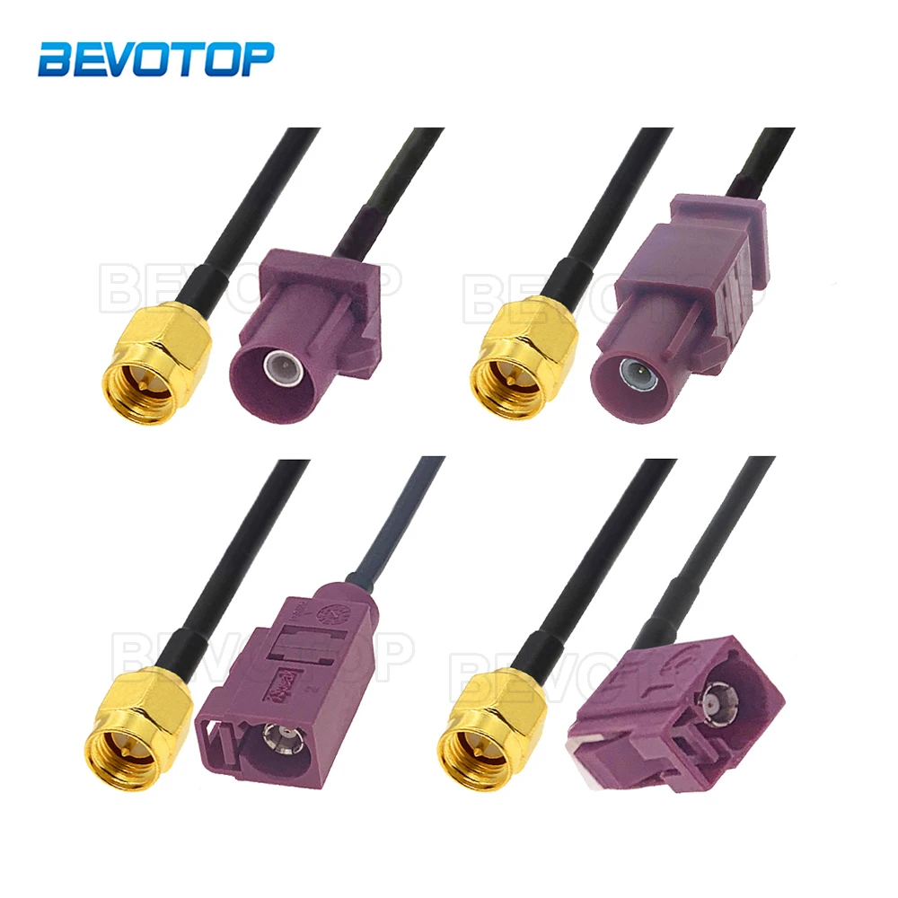 RAL4004 Fakra D to SMA Male 케이블 어댑터: GSM 안테나 확장용 최적의 RF 코аксial 피그테일 선택지
