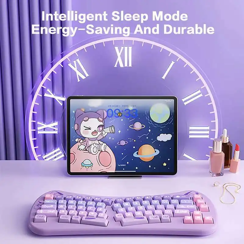 

2.4G Bluetooth dual-mode cat cute keyboard, detachable wireless computer keyboard