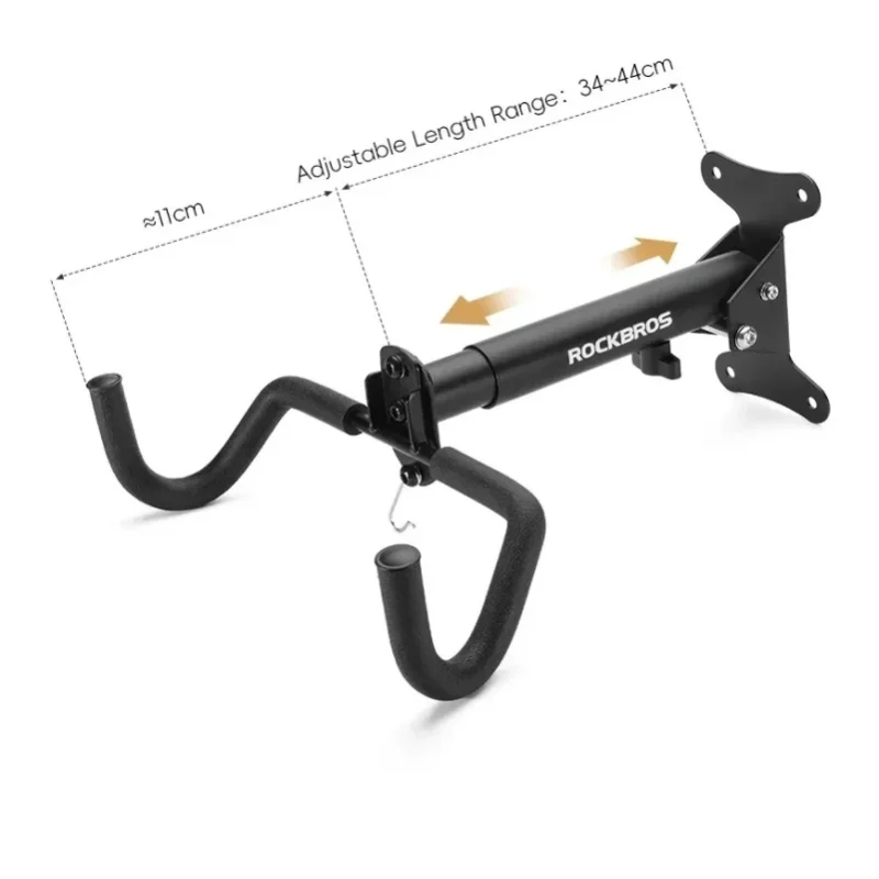 ROCKBROS Fahrradhalterung für Lokalen Versand, Horizontaler Fahrradhaken, Verstärkte Wandmontage für Garage und Zuhause, Verstellbarer Fahrradständer, Zubehör