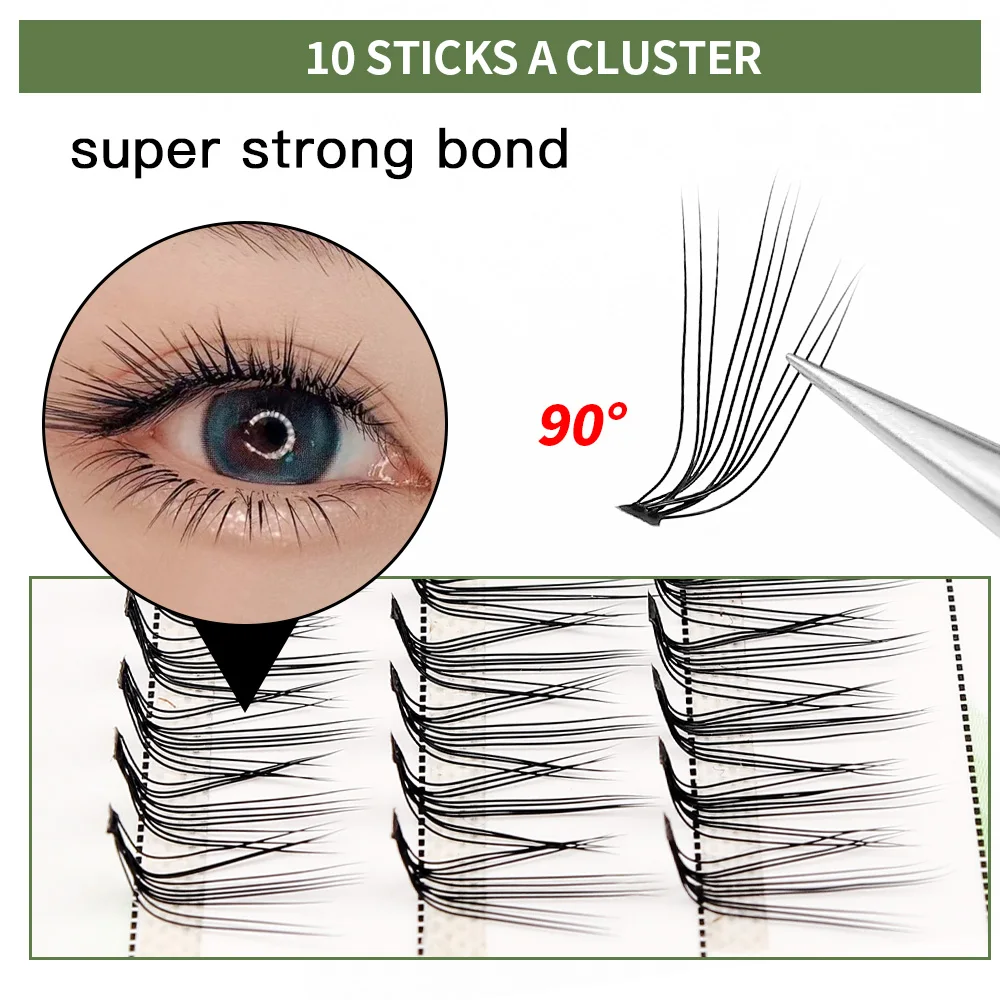 YOUNG LASH 10D L Curl  False Eyelashes Extensions Professional Makeup 60 Clusters Personal Cluster Eyelashes