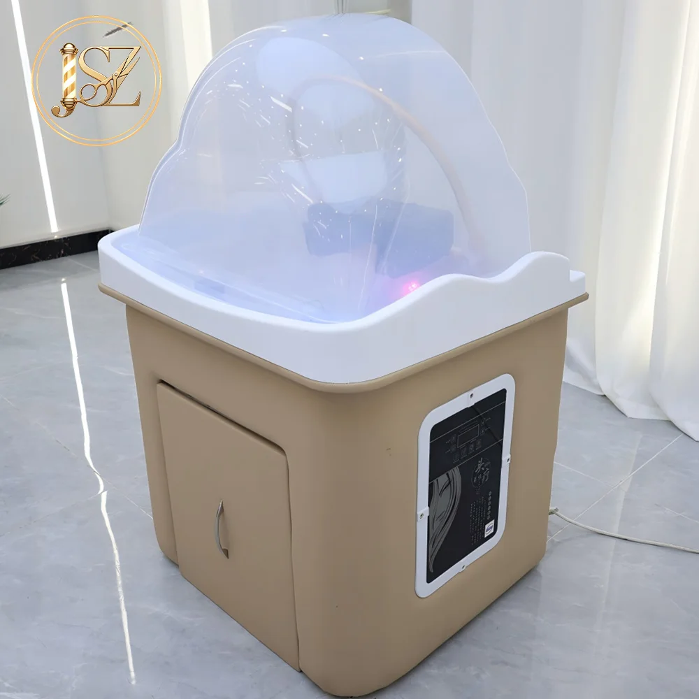 Portable Shampoo Bed with Acrylic Sink Water Tank Mobile Hair Washing Station Salon Hair Care Equipment