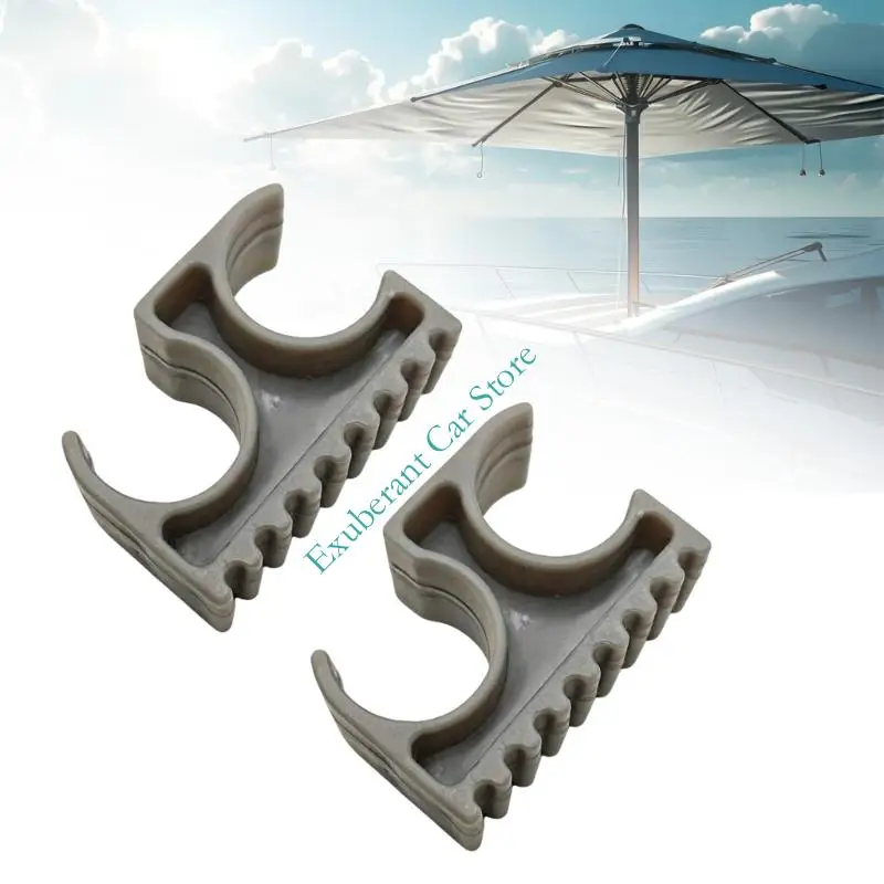 Boat Awning Double Tube Pipe Clip 7/8Inch 22mm Gray Clamp for Bimini Top Support and Marine Frame Repair Use