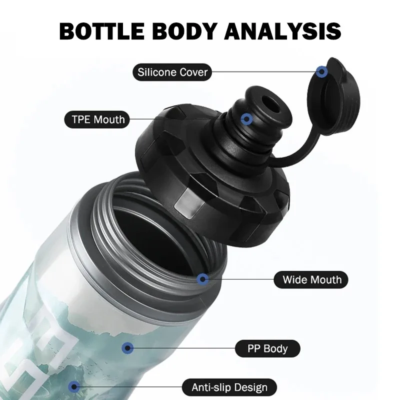 ESLNF زجاجة مياه ذاتية الدفع ذات سعة كبيرة معزولة على جليد دراجة الطريق كوب ماء محمول معدات ركوب الدراجات في الهواء الطلق #4