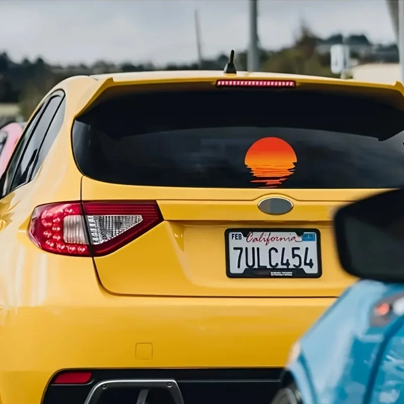 1개 독특한 해변 일몰 데칼 - 아이템을 위한 독특한 자연 디자인 - 차분한 분위기 방수 내구성 비닐 장식