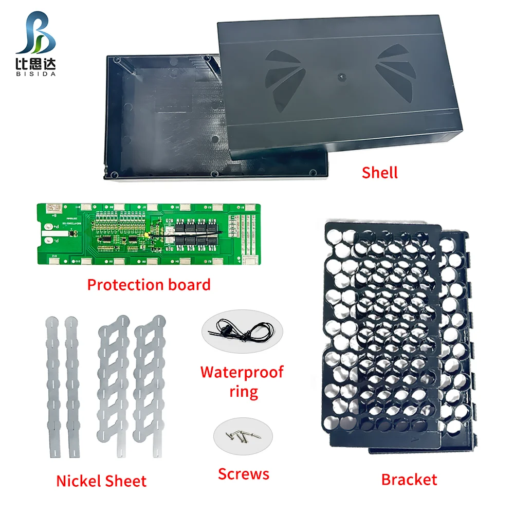 Bisida 13S48V25A common port integrated board with NTC with bracket shell electric car scooter battery pack