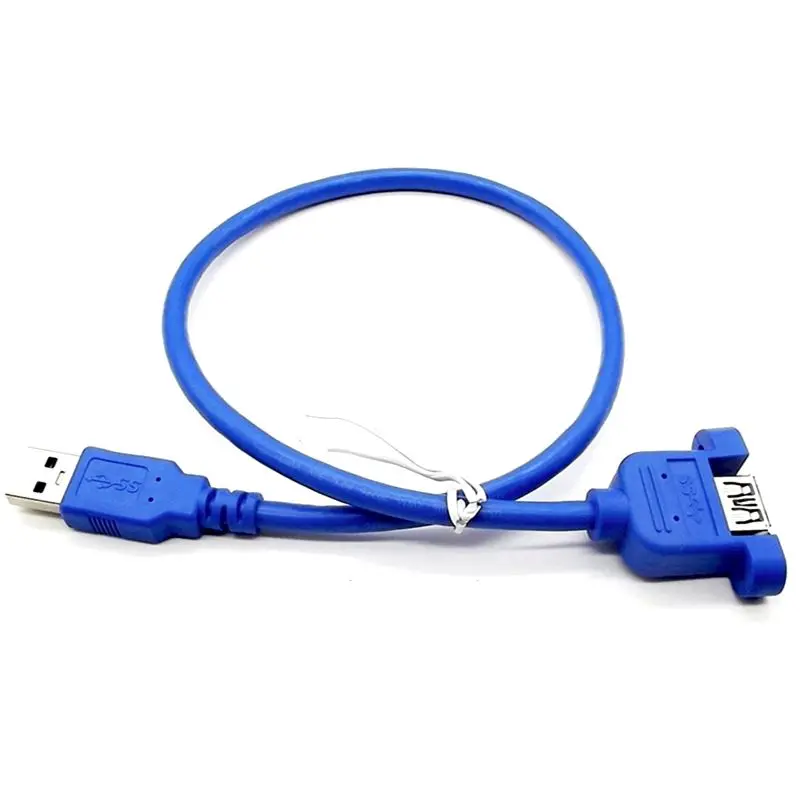 0.3m 0.5m 1m 1.5m 3m 5m USB3.0 A Male to A Female Extension Cable With Screw Holes USB3.0 Extension Cable With Ears Can Be Fixed