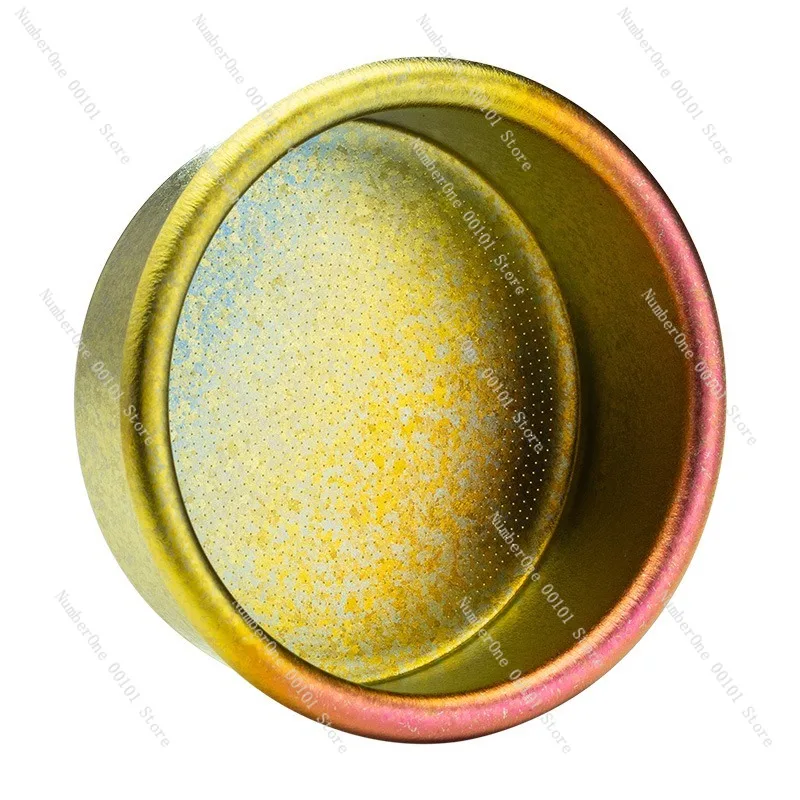 Pure Titanium Espresso Dosing Cup 58mm Precision Coffee Powder Bowl Color Gradient Portafilter Dosing Ring Espresso Handle