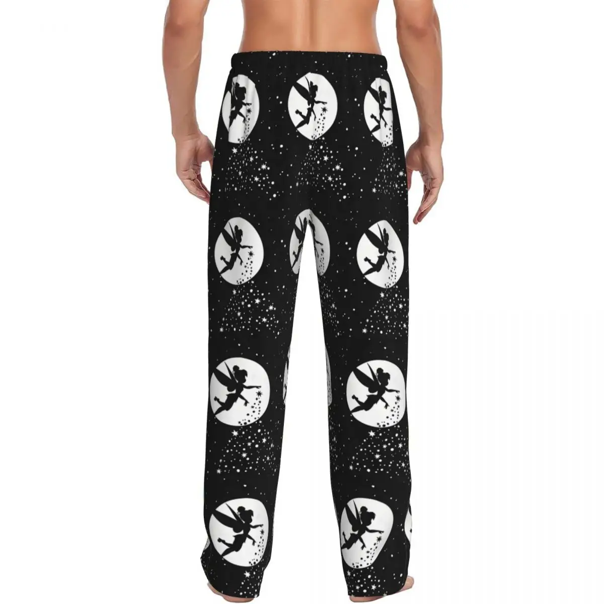 Benutzerdefinierte Herren Tinker Bell Pyjamahose Print Fairy Sleep Nachtwäsche Hose mit Taschen