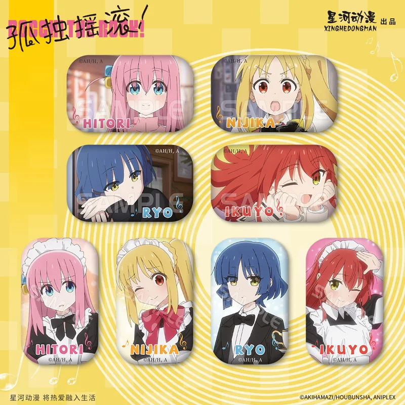 

BOCCHI THE ROCK! Big Head Gotoh Hitori Ijichi Nijika Yamada Ryo Kita Ikuyo China Official Square Badge Set