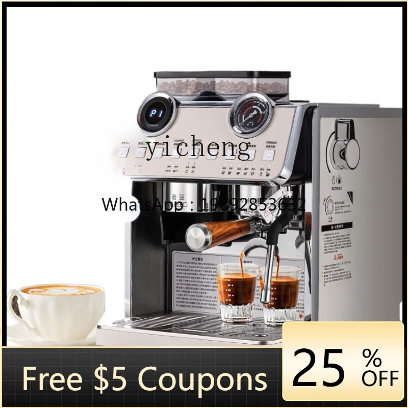 

XL Coffee Machine Small Commercial Semi-automatic Grinding Integrated Espresso Extraction Milk Tea Shop