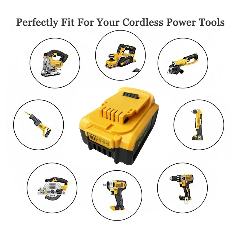 Suitable for Dewei electric tools 20v 6000MAH MAX  DCB205 DCD74 DCB201 DCG412 DCD740 DCB203 charging and battery replacement